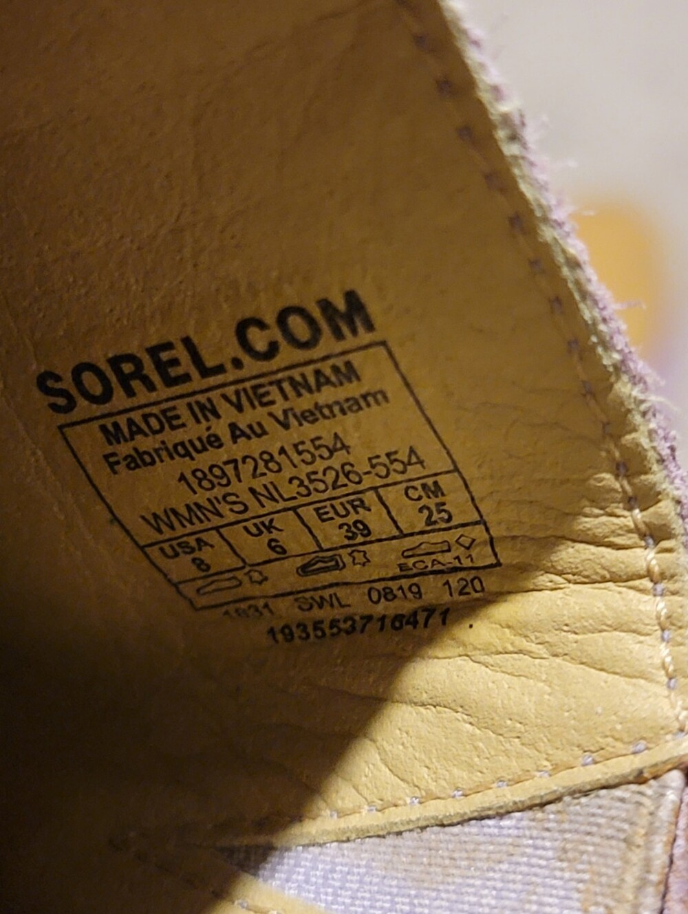 Sorel Ella Block Suede Slide Shale Mauve Size 8 - Picture 9 of 9